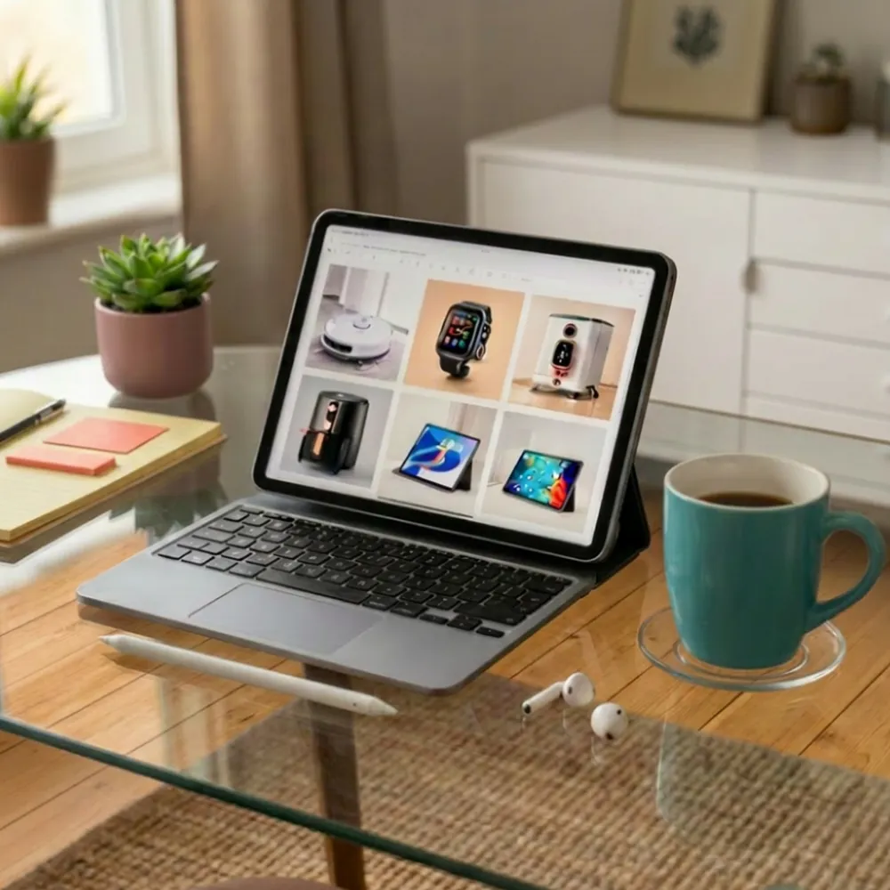 Verdictly reviews displayed on a laptop in a cozy home workspace